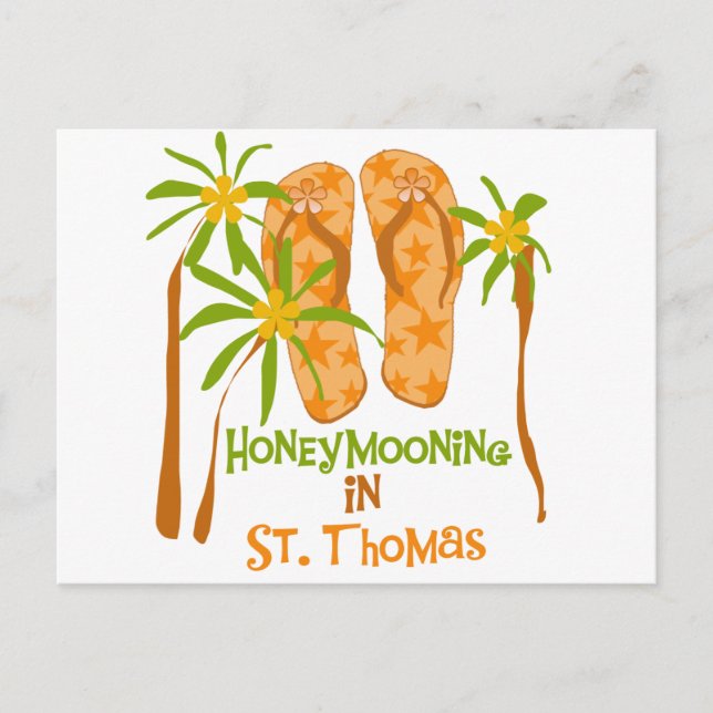 Honeymooning in St. Thomas Postcard (Front)