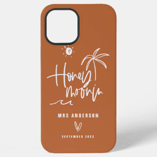 Honeymooning palm tree wedding gift beach Case-Mat iPhone 12 Pro Max Case