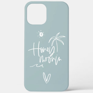 Honeymooning palm tree wedding gift beach iPhone 12 pro max case
