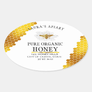 Honeypeb Gold Honey Bee Apiary Étiquette de produi