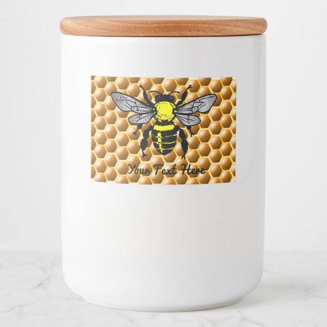 Honeypeb Honey Jar Bee Étiquettes (Devant)
