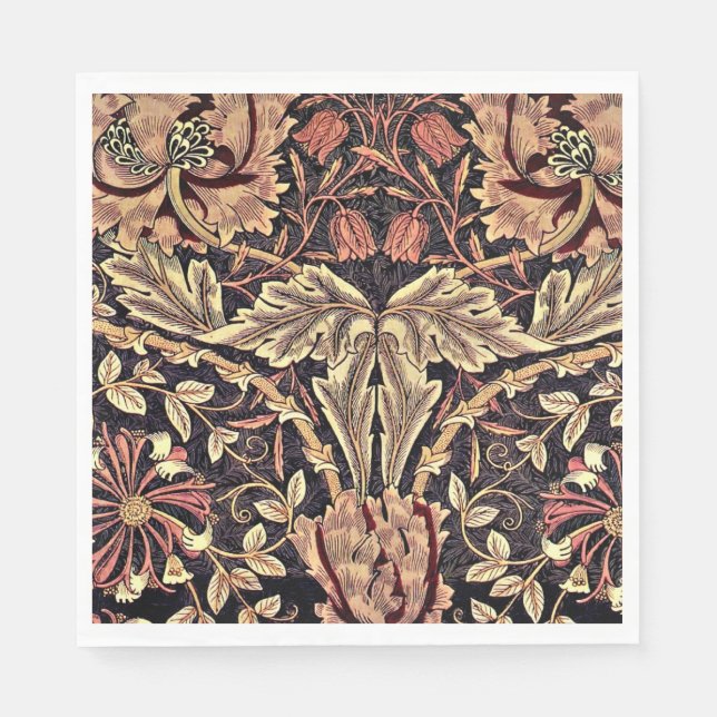 Honeysuckle, a William Morris vintage design, Napkin (Front)