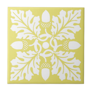 Honeysuckle Acorn and Leaf Tile Design
