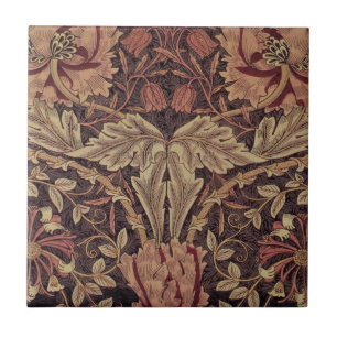 Honeysuckle by William Morris, Garden Flowers Art Tile