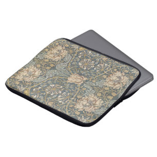 Honeysuckle by William Morris, Vintage Flowers Art Laptop Sleeve