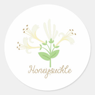 Honeysuckle Classic Round Sticker