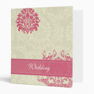 Honeysuckle Damask Wedding Planner Binder