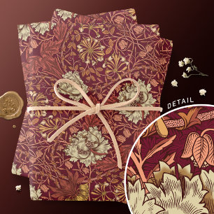 Honeysuckle Delight William Morris Larkspur Wrapping Paper Sheet