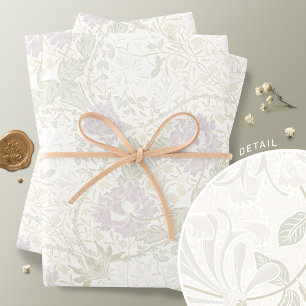 Honeysuckle Delight William Morris Larkspur Wrapping Paper Sheet