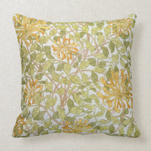 'Honeysuckle' design, 1883 Throw Pillow
