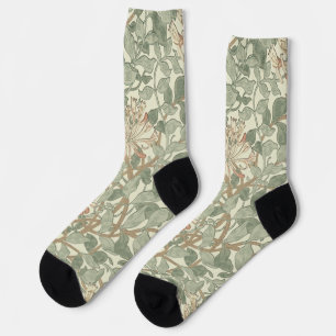 Honeysuckle Floral Wallpaper William Morris Socks