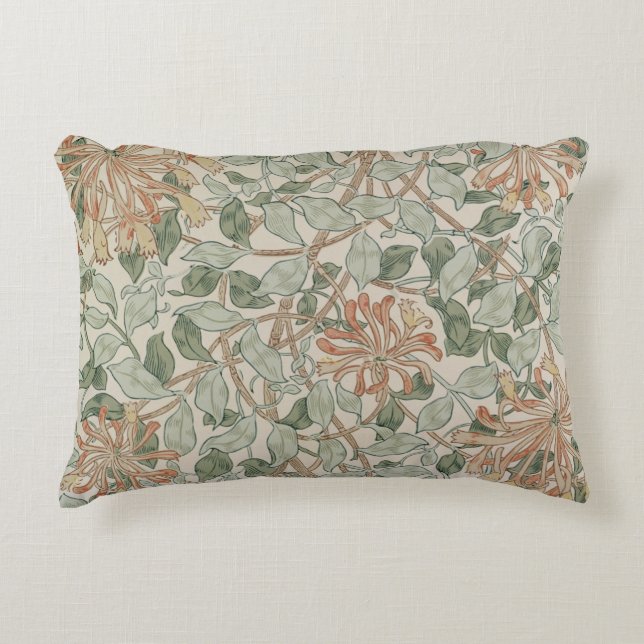 'Honeysuckle II' design Decorative Pillow (Front)