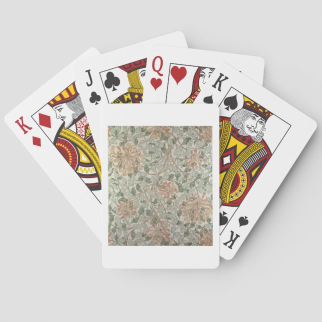 'Honeysuckle II' design Playing Cards (Back)
