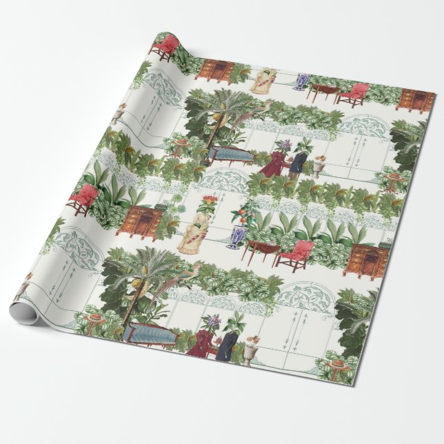 Honeysuckle in Waiting | Natural  Wrapping Paper (Unrolled)