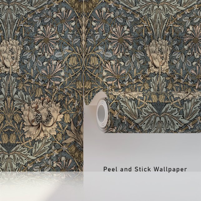 Honeysuckle in William Morris Style Peel & Stick Wallpaper (Creator Uploaded)