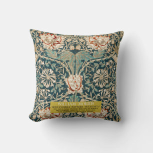 Honeysuckle Pattern - Design of William Morris Throw Pillow