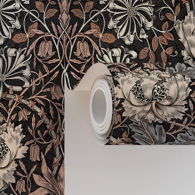 Honeysuckle Pattern Peel & Stick Arts and Crafts Wallpaper (Creator Uploaded)