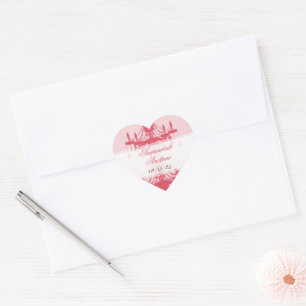 Honeysuckle Pink Damask Chandelier Stickers