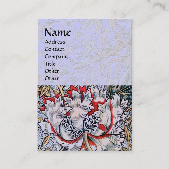 HONEYSUCKLE ,pink red white brown Business Card (Front)