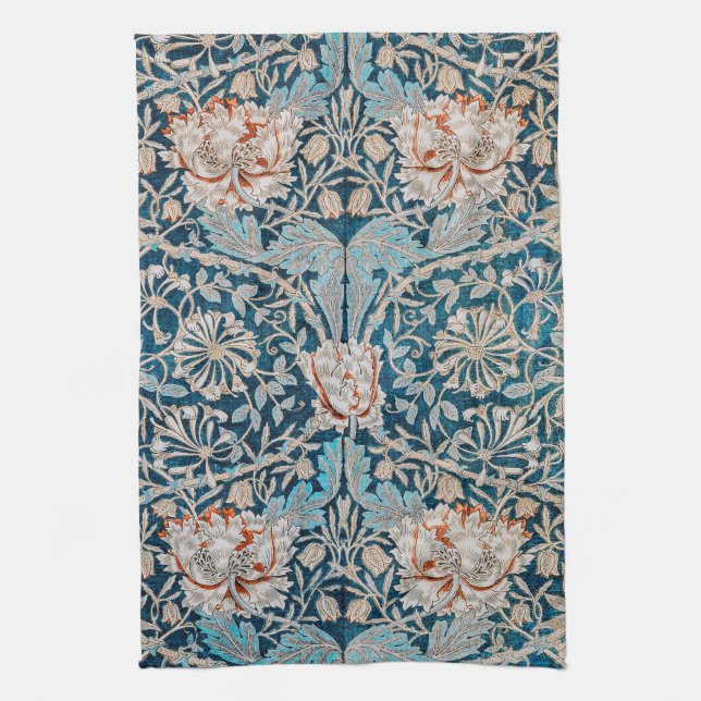 Honeysuckle, William Morris Kitchen Towel (Vertical)