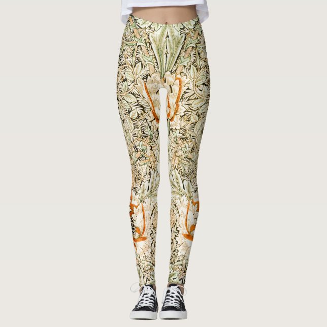 Honeysuckle, William Morris Leggings (Front)