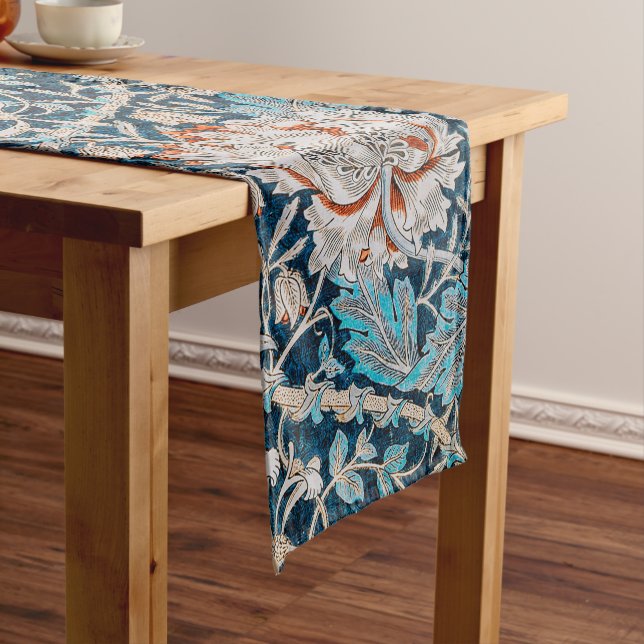 Honeysuckle, William Morris Short Table Runner (In Situ)