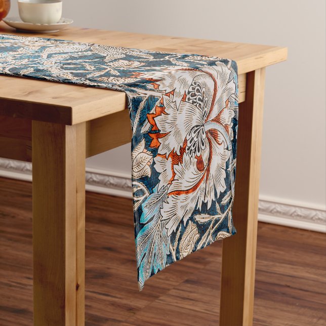 Honeysuckle, William Morris Short Table Runner (In Situ)