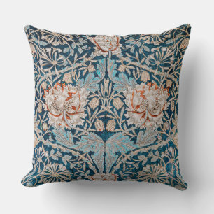 Honeysuckle, William Morris Throw Pillow