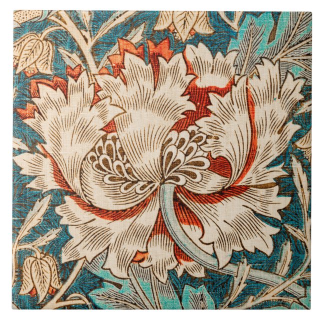 Honeysuckle, William Morris Tile (Front)