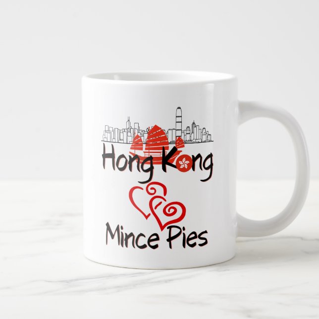 Hong Knog Loves Mince Pies (Specialty Mug) Large Coffee Mug (Right)