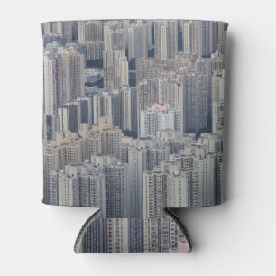 Hong Kong Apartment Building Pattern Can Cooler