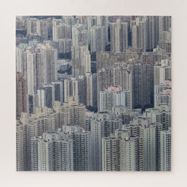 Hong Kong Apartment Building Pattern Jigsaw Puzzle (Vertical)