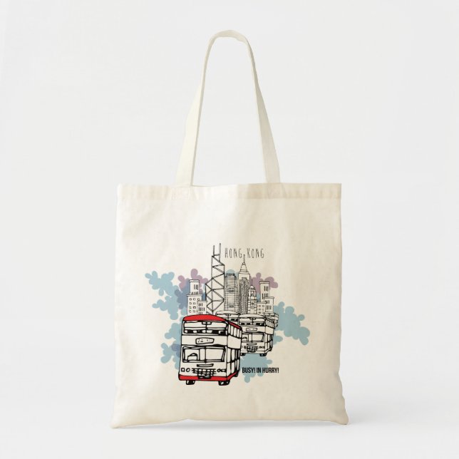 Hong Kong Busy Life Style scenery Tote Bag (Front)