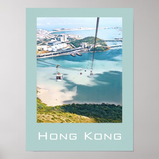 Hong Kong cable car travel wall decor (Front)