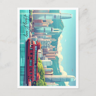 Hong Kong China Art Travel Place illustration Postcard