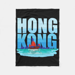 Hong Kong China Hk Lover River Souvenir Vacation G Fleece Blanket