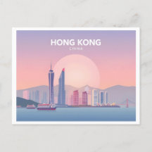 Hong Kong China Pastel Travel Design