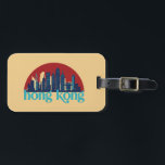 Hong Kong China Retro City Skyline Cityscape Art Luggage Tag<br><div class="desc">Vintage and retro city design with beautiful skyline, tourist attraction and cityscape art. Cool skyscraper and building silhouette illustration merchandise for tourist and traveller. Perfect as souvenir to bring back home when travelling. Save the memory of your travel and vacation with family and friends. Background colour can be customized to...</div>