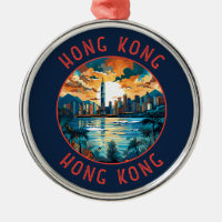 Hong Kong China Retro Distressed Circle