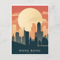 Hong Kong China Travel Art Vintage chinese asia