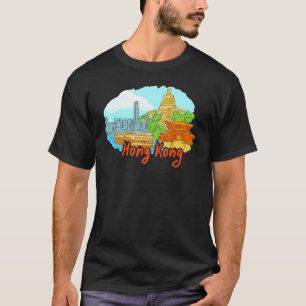 Hong Kong City China souvenir  for men women 2 T-Shirt