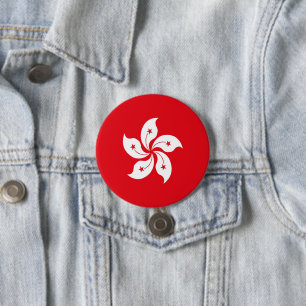 Hong Kong flag 3 Inch Round Button