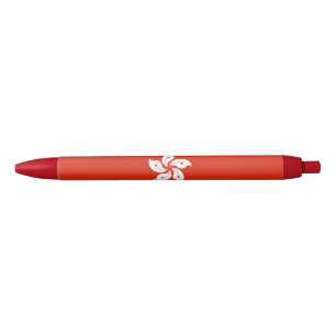 Hong Kong Flag Black Ink Pen