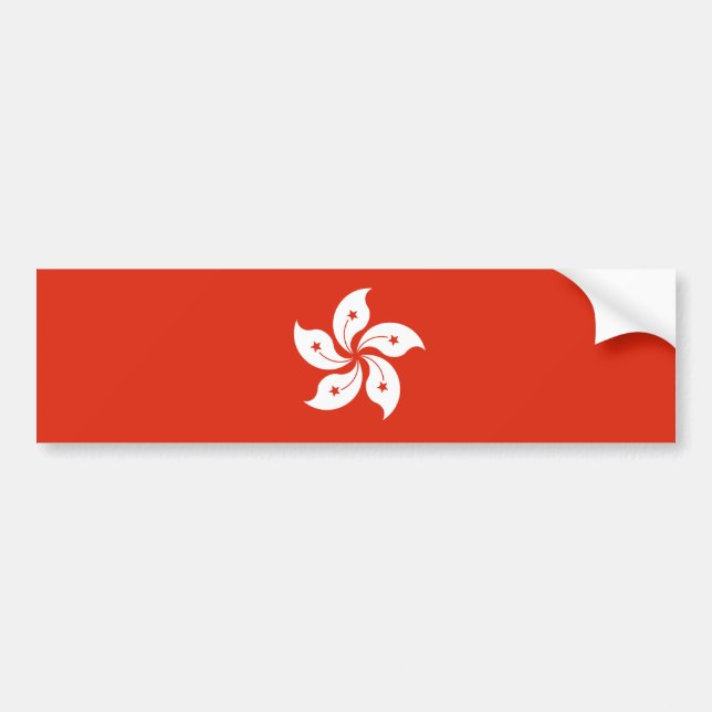 Hong Kong Flag Bumper Sticker (Front)