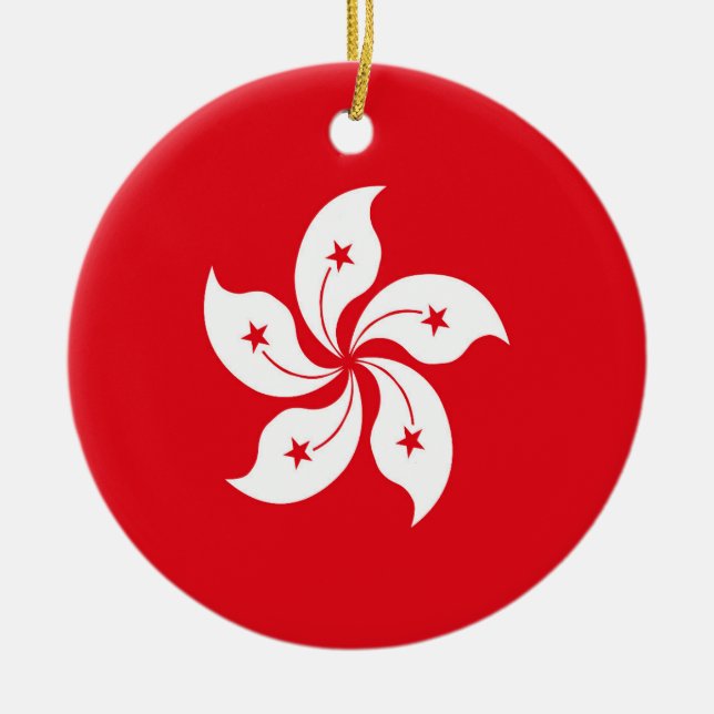 Hong Kong flag Ceramic Ornament (Front)