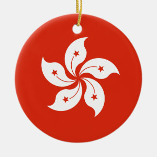 Hong Kong Flag Ceramic Ornament