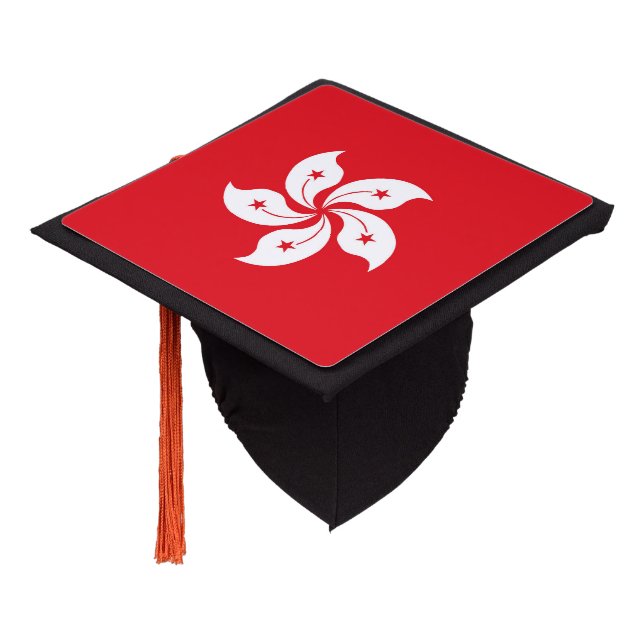 Hong Kong flag Graduation Cap Topper (Angled)