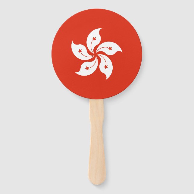 Hong Kong Flag Hand Fan (Front)