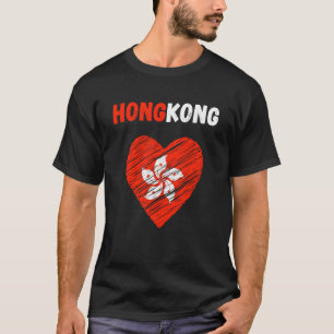 Hong Kong Flag Holiday Hong Kong Heart Hongkonger  T-Shirt