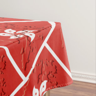 HONG KONG Flag MAP Stylish Patriotic Tablecloth